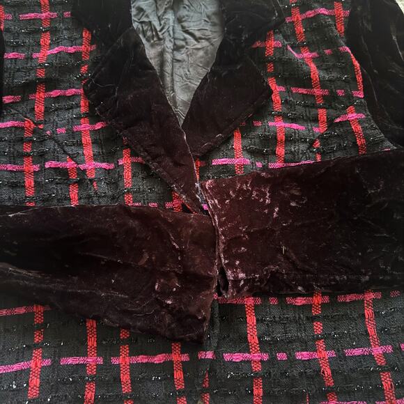 VTG Star City Blazer Jacket Med 6 Velvet Whimsigoth Goth Vintage Preppy Y2K 90s - Picture 10 of 13